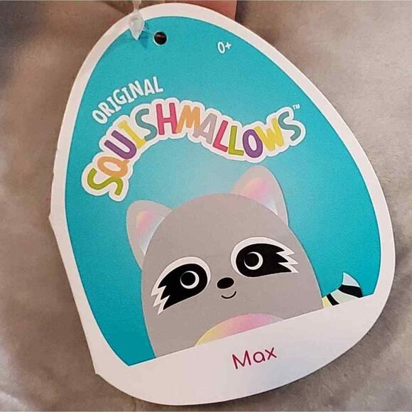 squishmax5__47336.1620330641.  Squishmallows MAX the rainbow Raccoon 16 inch‎ new!!!!